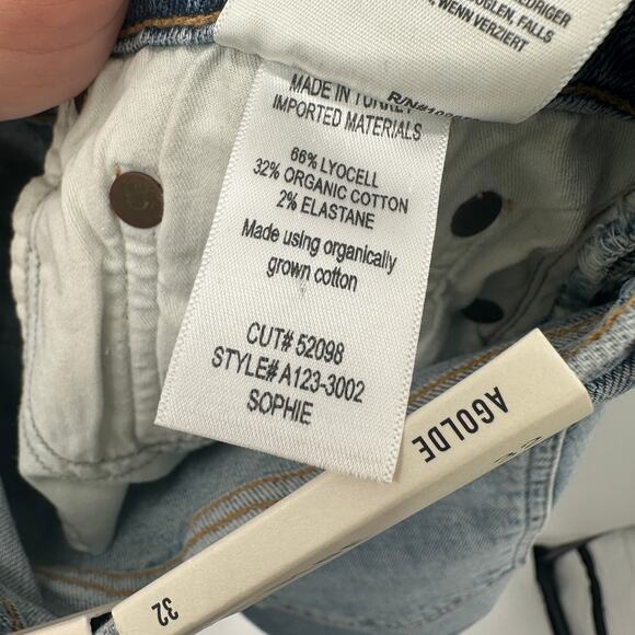 AGOLDE NWT Sophie Mid Rise Ankle Distressed Denim Jean in Shrine // 32 - Picture 13 of 13